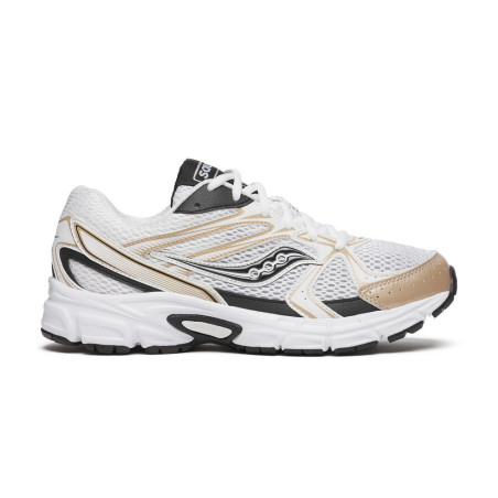 Baskets Blanches et Dorées Saucony RIDE MILLENNIUM – Performance & Style Rétro