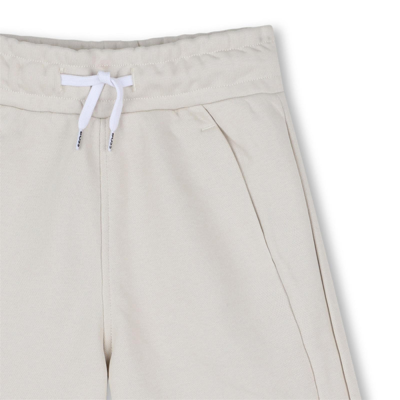 Bermuda Boss enfant en molleton uni Beige