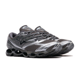 Baskets Mizuno Wave Prophecy LS – Sable Noir / Noir / Gris Métallique – Performance & Élégance
