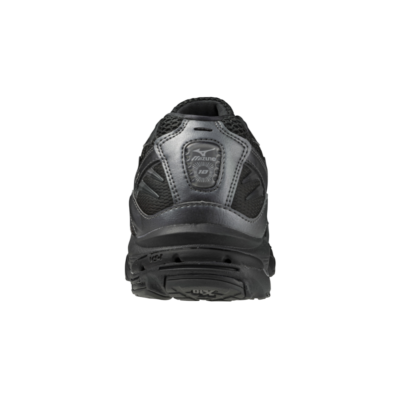 Baskets Noires Mizuno WAVE RIDER 10 – Performance & Style Rétro-Running