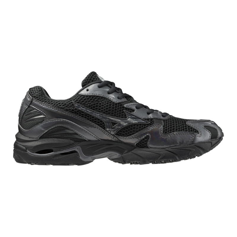 Baskets Noires Mizuno WAVE RIDER 10 – Performance & Style Rétro-Running