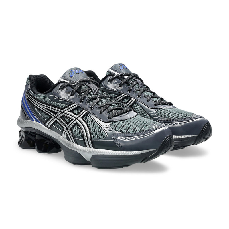 Baskets ASICS GEL-KINETIC FLUENT – Gris Carrier / Argent Pur – Fusion de Style Rétro et Technologie Moderne