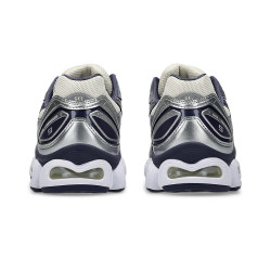 Baskets Bleu Marine et Argentées ASICS GEL-NIMBUS 9 – Performance et Style Rétro