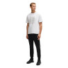 T-shirt Homme BOSS en Coton Interlock avec Motif Circulaire Artistique – Blanc – Style Moderne et Confort