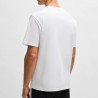 T-shirt Homme BOSS en Coton Interlock avec Motif Circulaire Artistique – Blanc – Style Moderne et Confort