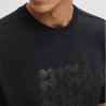 T-shirt Homme BOSS en Coton Interlock avec Motif Circulaire Artistique – Noir – Style Moderne et Confort