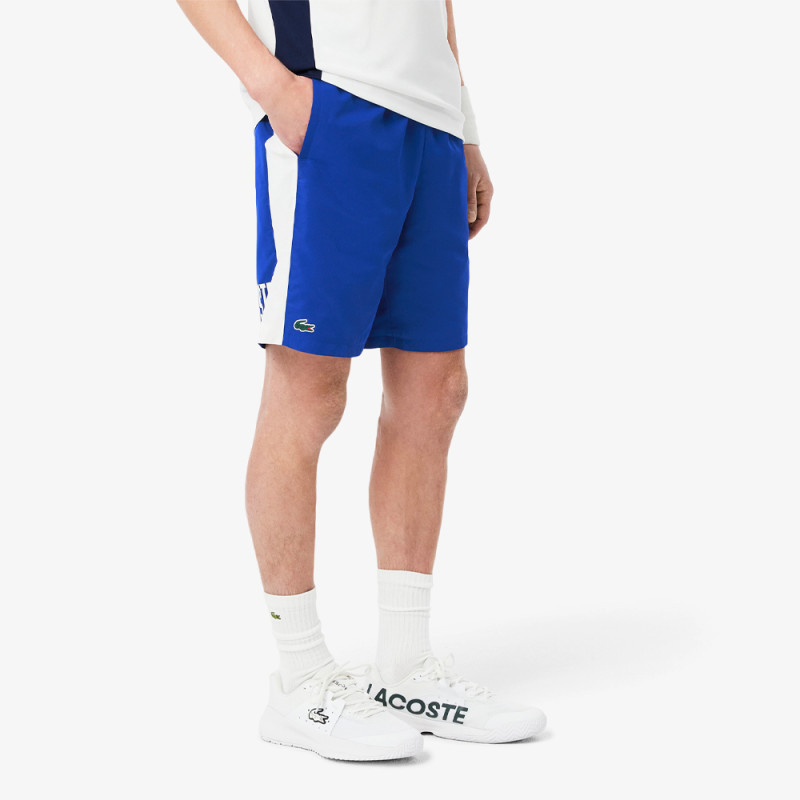 Short Bleu Lacoste Tennis marquage imprimé – Élégance sportive et performance