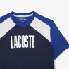 T-shirt Homme Lacoste Sport Colour-Block – Bleu et Blanc – Confort & Style Moderne