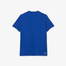 T-shirt Homme Lacoste Sport Colour-Block – Bleu et Blanc – Confort & Style Moderne