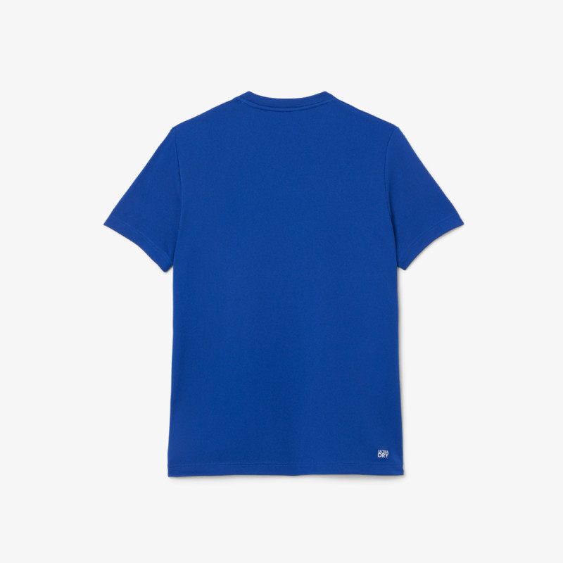 T-shirt Homme Lacoste Sport Colour-Block – Bleu et Blanc – Confort & Style Moderne