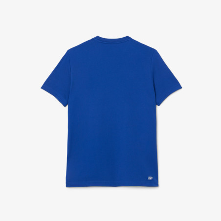 T-shirt Homme Lacoste Sport Colour-Block – Bleu et Blanc – Confort & Style Moderne