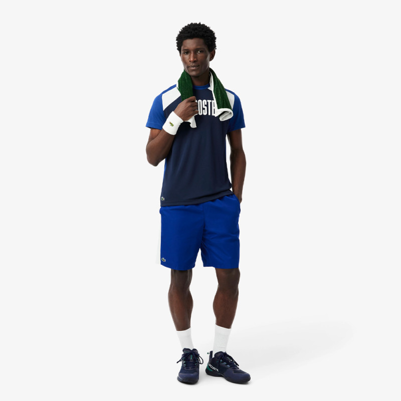 T-shirt Homme Lacoste Sport Colour-Block – Bleu et Blanc – Confort & Style Moderne