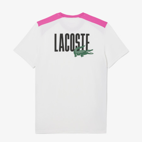 T-shirt Homme Lacoste Sport Colour-Block – Vert et Blanc – Confort & Performance