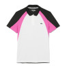 Polo Rose et Noir Lacoste Tennis color-block imprimé – Élégance sportive et performance