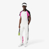 Polo Rose et Noir Lacoste Tennis color-block imprimé – Élégance sportive et performance
