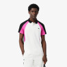 Polo Rose et Noir Lacoste Tennis color-block imprimé – Élégance sportive et performance