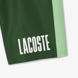 Short Vert Lacoste Tennis marquage imprimé – Élégance sportive et performance