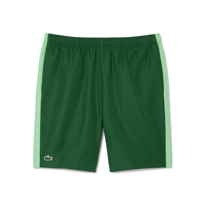 Short Vert Lacoste Tennis marquage imprimé – Élégance sportive et performance