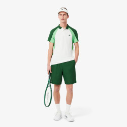 Short Vert Lacoste Tennis marquage imprimé – Élégance sportive et performance