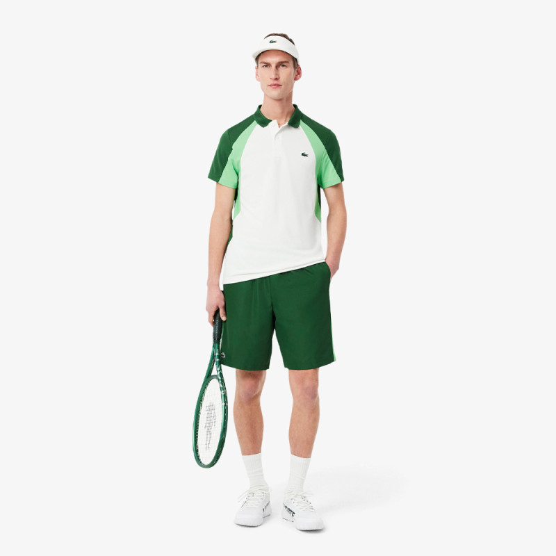 Short Vert Lacoste Tennis marquage imprimé – Élégance sportive et performance