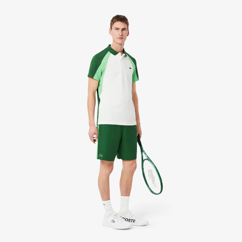 Short Vert Lacoste Tennis marquage imprimé – Élégance sportive et performance