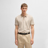Polo Boss Beige en coton mercerisé à micro motif H-PARLAY432 – Élégance et raffinement au quotidien