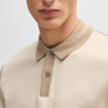 Polo Boss Beige en coton mercerisé à micro motif H-PARLAY432 – Élégance et raffinement au quotidien