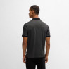 Polo Boss Noir en coton mercerisé à micro motif H-PARLAY432 – Élégance et raffinement au quotidien