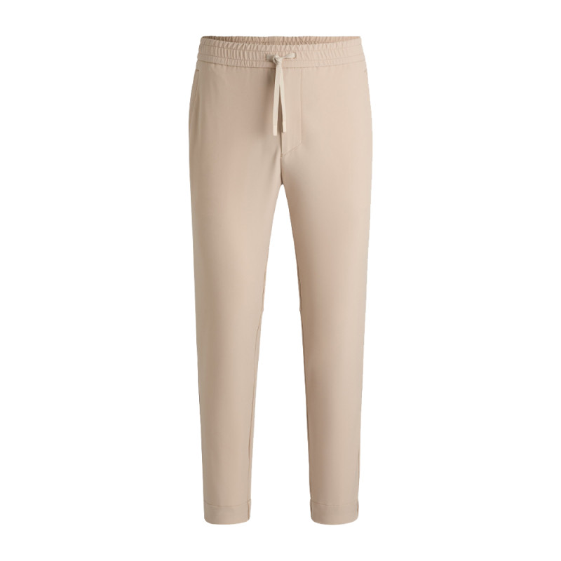 Pantalon Homme BOSS T_Flex Tapered Fit – Beige – Élégance et Performance