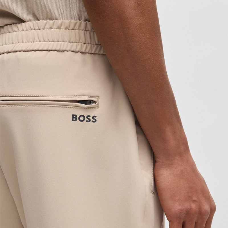Pantalon Homme BOSS T_Flex Tapered Fit – Beige – Élégance et Performance