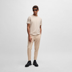 Pantalon Homme BOSS T_Flex Tapered Fit – Beige – Élégance et Performance