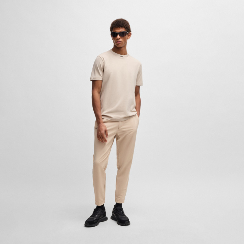 Pantalon Homme BOSS T_Flex Tapered Fit – Beige – Élégance et Performance