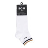 Lot de deux paires de chaussettes BOSS blanches à rayures emblématiques au niveau des chevilles – Confort et style au quotidien