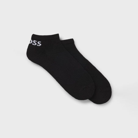 Lot de deux paires de chaussettes basses BOSS noires en tissu stretch – Discrétion et confort au quotidien