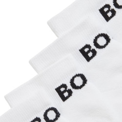 Lot de deux paires de chaussettes basses BOSS Blanches en tissu stretch – Discrétion et confort au quotidien