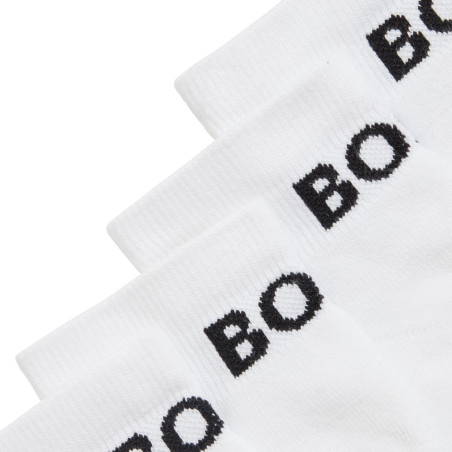 Lot de deux paires de chaussettes basses BOSS Blanches en tissu stretch – Discrétion et confort au quotidien