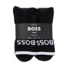 Lot de six paires de chaussettes courtes côtelées BOSS noires en coton mélangé – Confort et style au quotidien