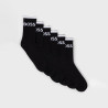 Lot de six paires de chaussettes courtes côtelées BOSS noires en coton mélangé – Confort et style au quotidien