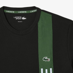 T-shirt Lacoste SPORT Noir et Vert – Performance et style dynamique