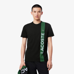 T-shirt Lacoste SPORT Noir et Vert – Performance et style dynamique