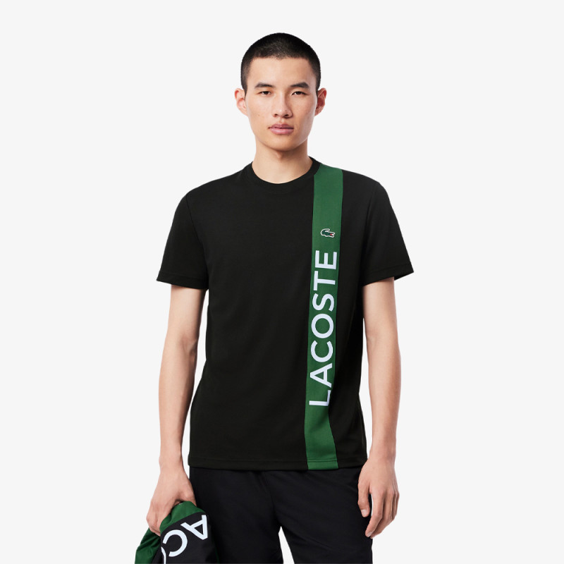 T-shirt Lacoste SPORT Noir et Vert – Performance et style dynamique