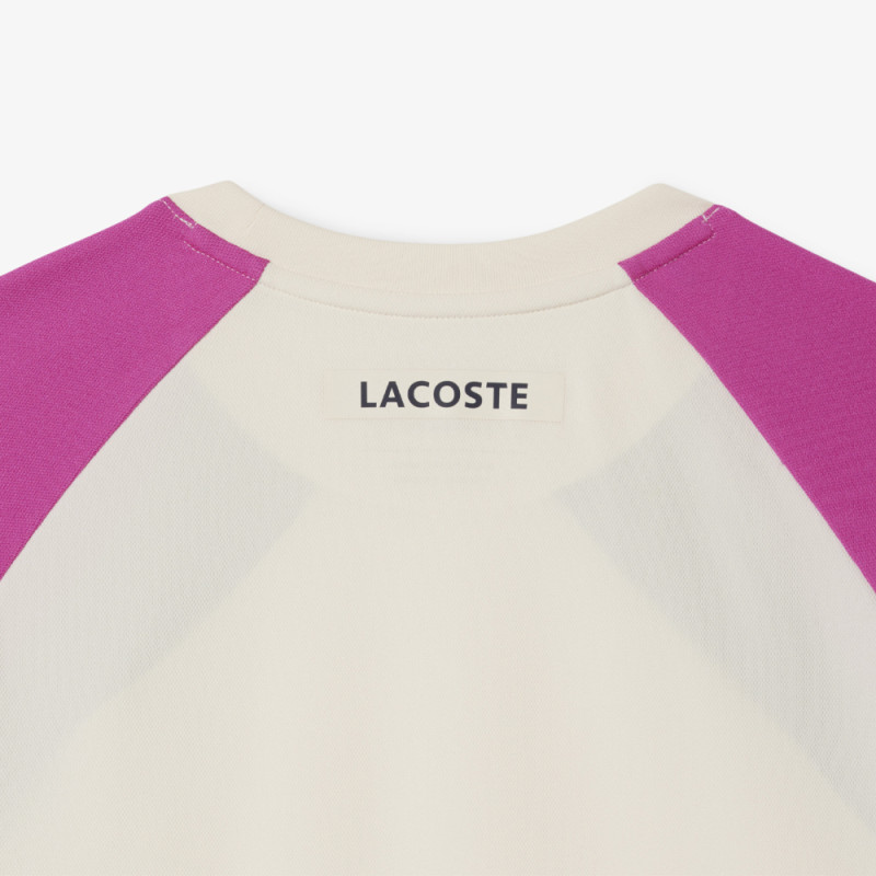 T-shirt Blanc Lacoste Tennis color-block Ultra Dry – Performance et style sur le court