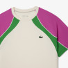 T-shirt Blanc Lacoste Tennis color-block Ultra Dry – Performance et style sur le court