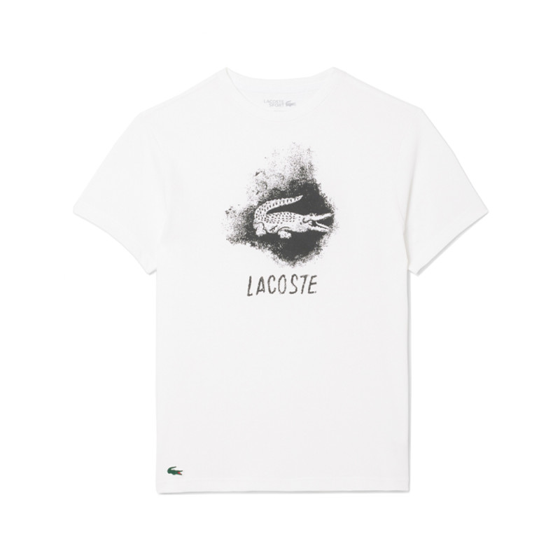 T-shirt Lacoste SPORT Ultra Dry Graphique Blanc – Performance et style affirmé