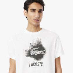 T-shirt Lacoste SPORT Ultra Dry Graphique Blanc – Performance et style affirmé