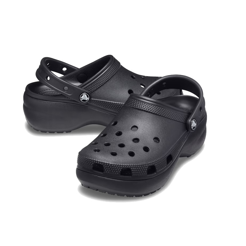 Sabot Plateforme Crocs Classic Platform Clog Noir – Élégance surélevée et confort emblématique