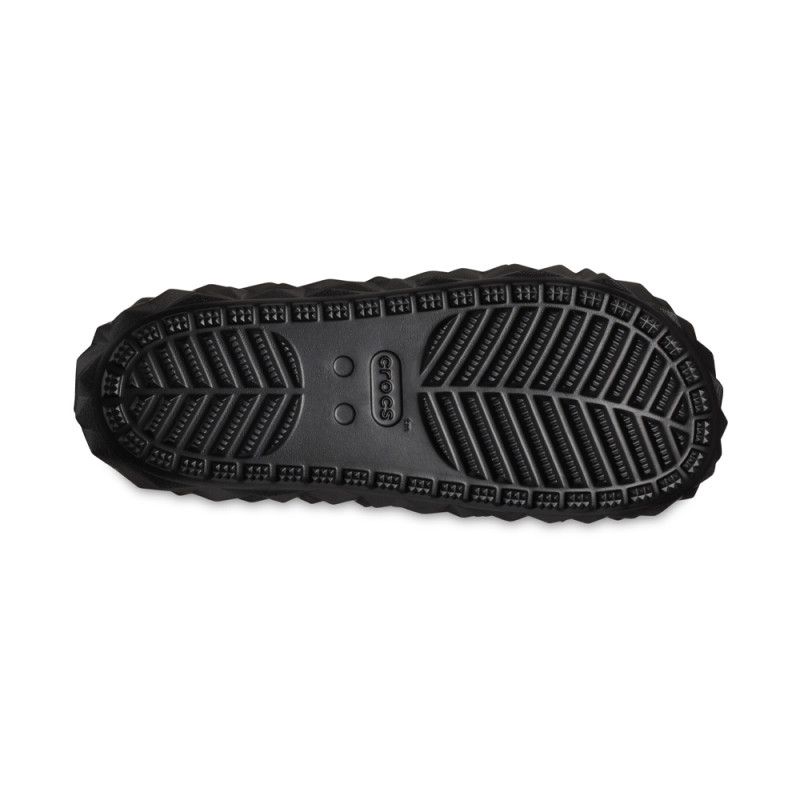 Claquettes Crocs Classic Geometric Slide V2 Noires – Style contemporain et confort emblématique