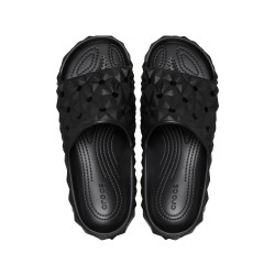 Claquettes Crocs Classic Geometric Slide V2 Noires – Style contemporain et confort emblématique