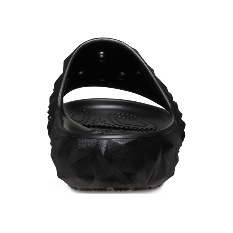 Claquettes Crocs Classic Geometric Slide V2 Noires – Style contemporain et confort emblématique
