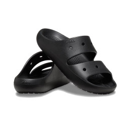 Claquettes Crocs Classic Sandal V2 Noires – Élégance minimaliste et confort emblématique